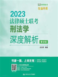 2023法律硕士联考刑法学深度解析(精讲版)/白文桥