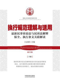 执行规范理解与适用(增订2版·下册)/江必新