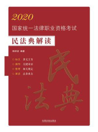 2020国家统一法律职业资格考试民法典解读/韩祥波